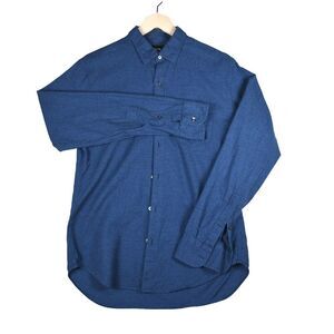Bonobos Men’s M Slim Fit Blue Brushed Cotton Button-Down Shirt Preppy Office